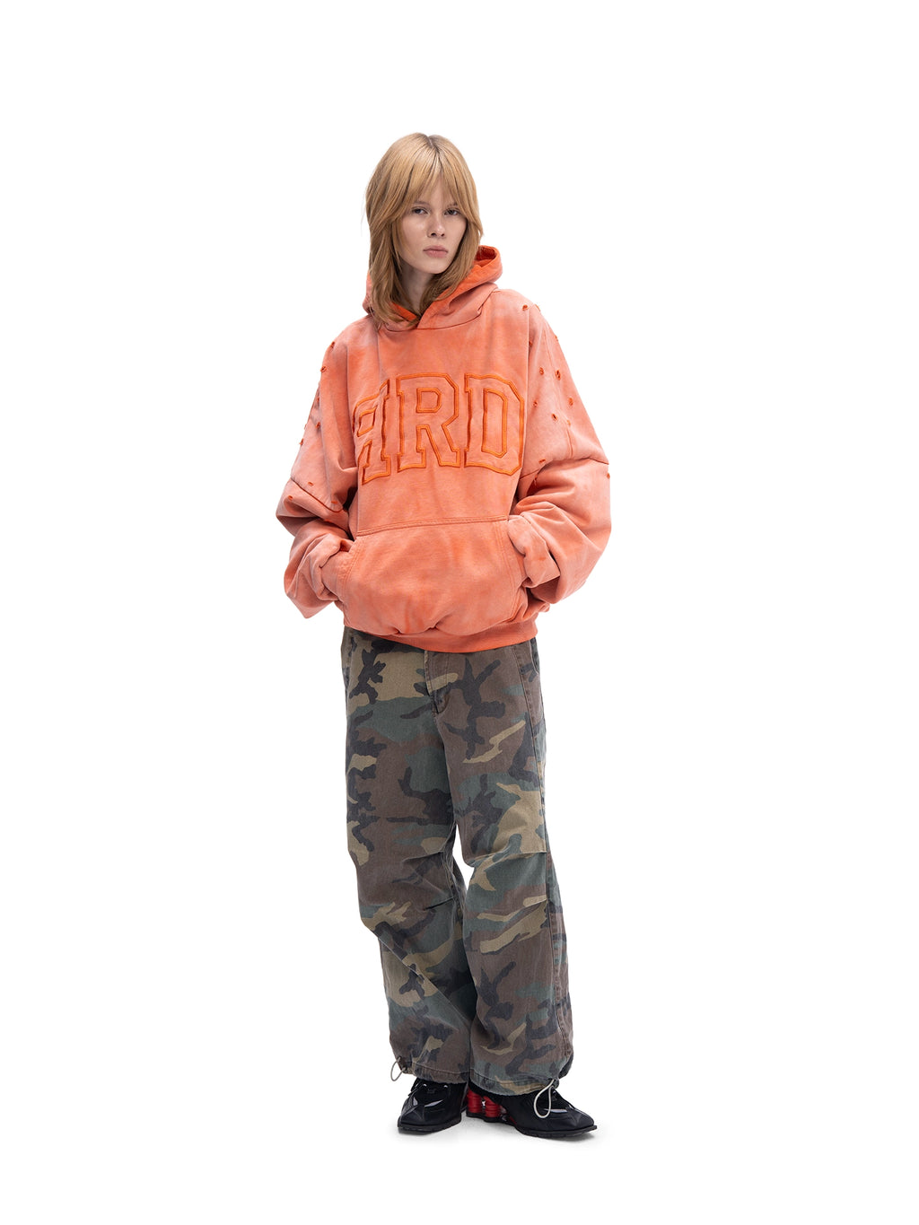 DOUBLE SKIN HOODIE ЯRD ORANGE