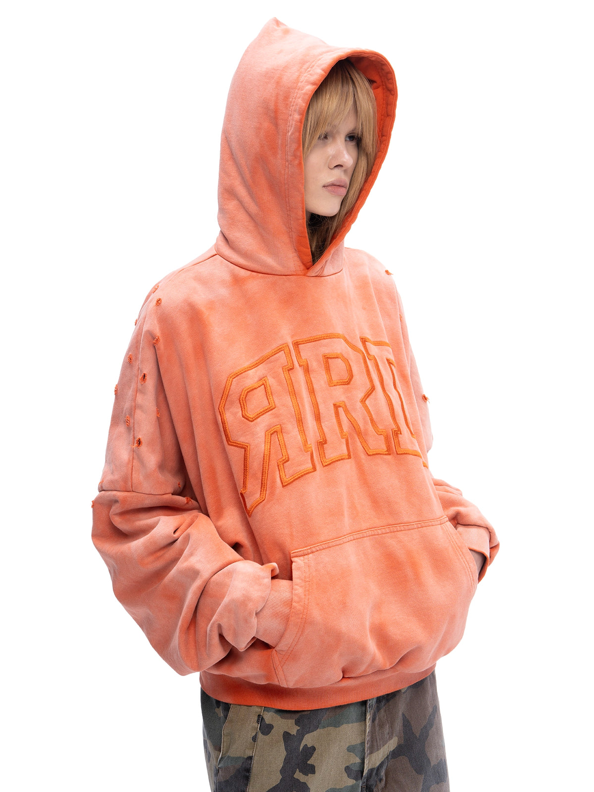 DOUBLE SKIN HOODIE ЯRD ORANGE