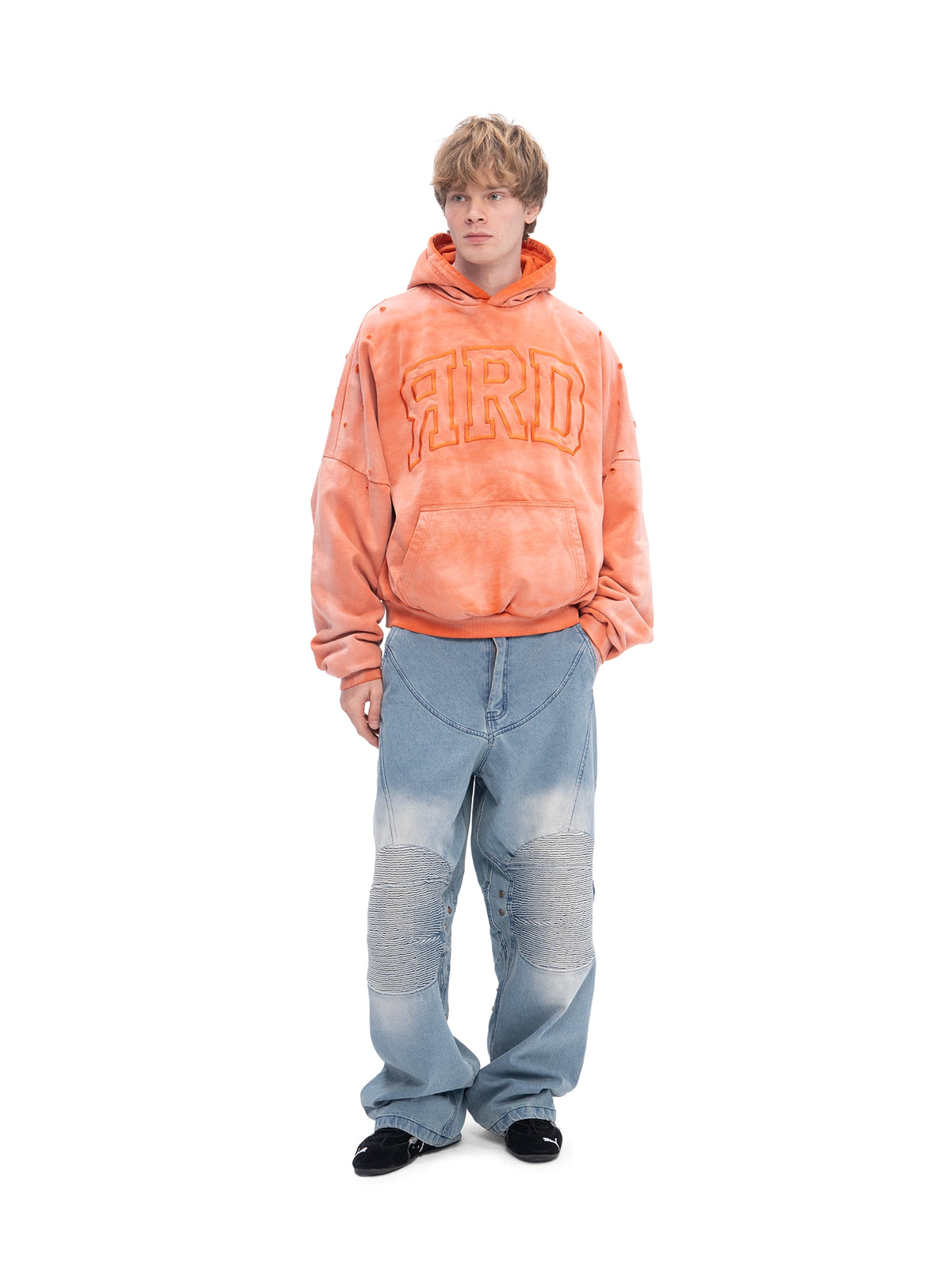 DOUBLE SKIN HOODIE ЯRD ORANGE