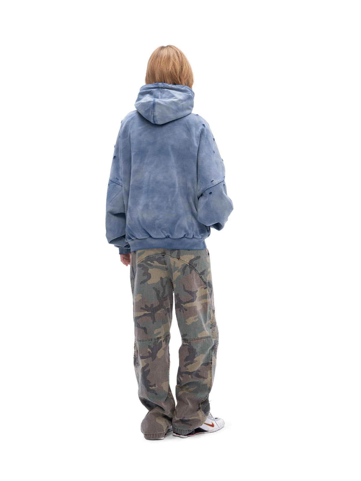 DOUBLE SKIN HOODIE SEO DIRTY BLUE