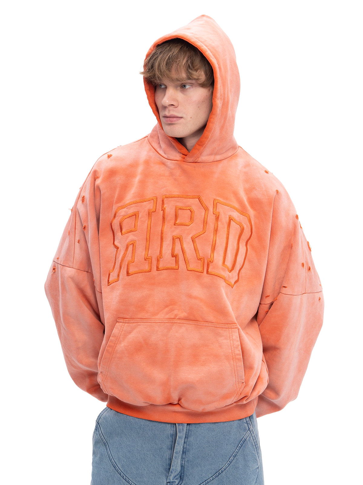 DOUBLE SKIN HOODIE ЯRD ORANGE