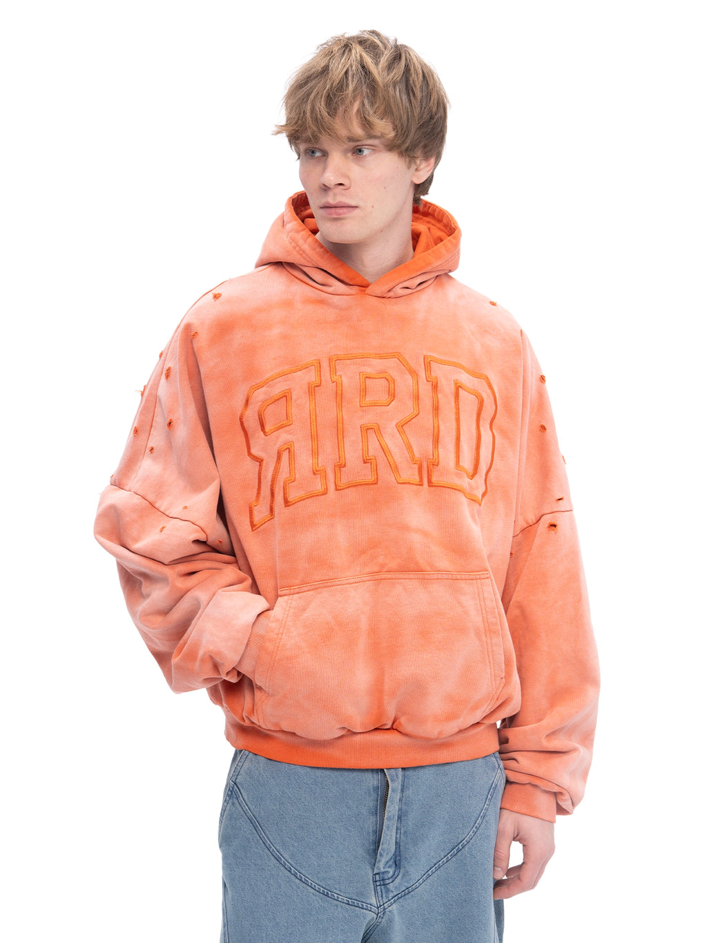 DOUBLE SKIN HOODIE ЯRD ORANGE