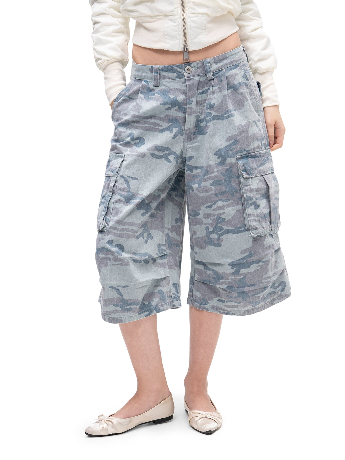 CARGO SHORTS BLUE CAMO