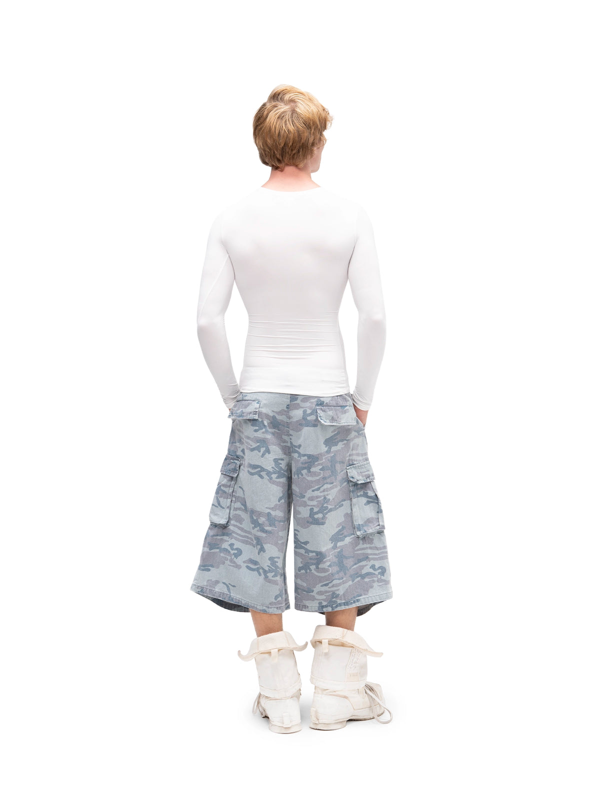 CARGO SHORTS BLUE CAMO