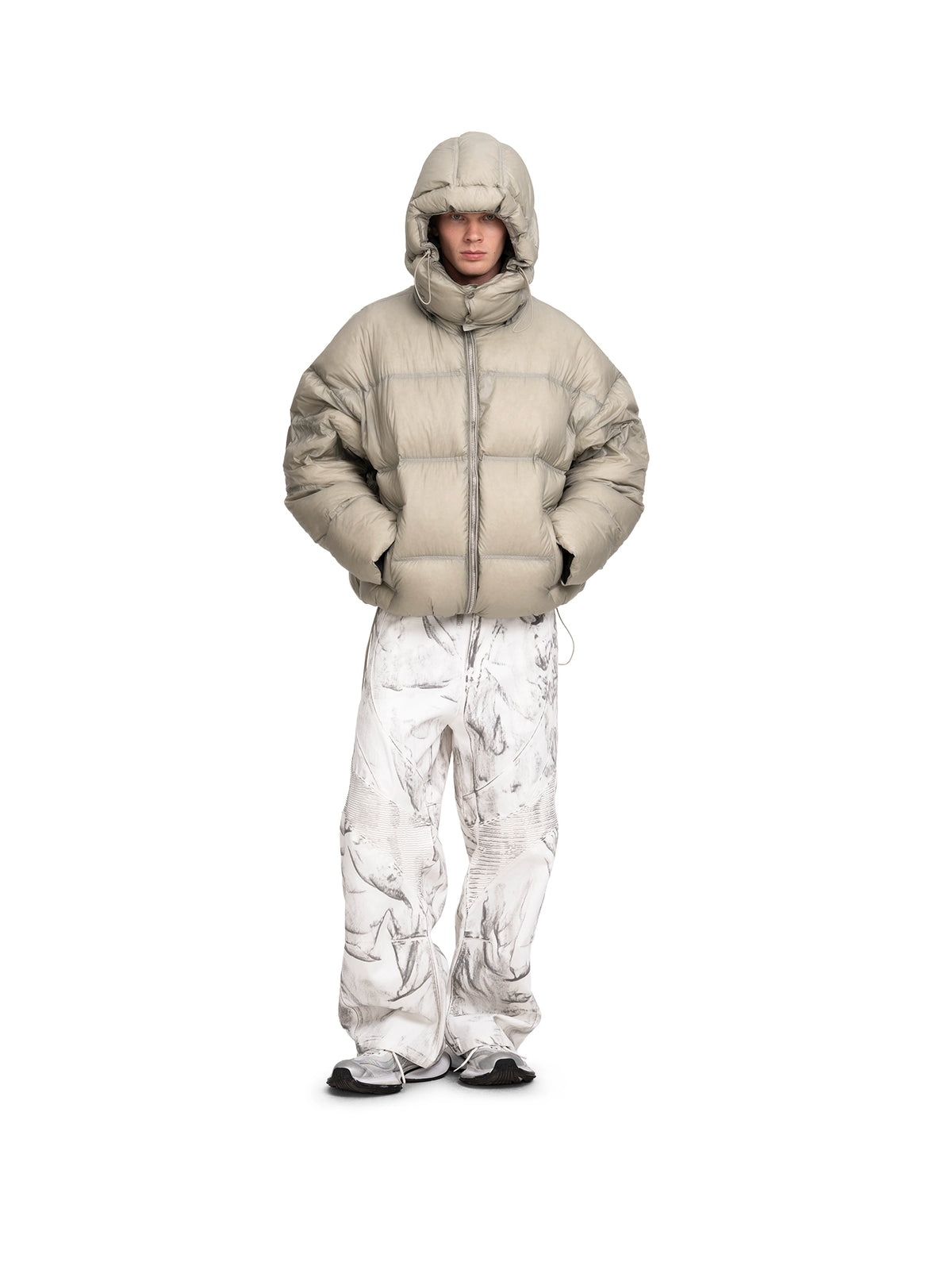 DOWN JACKET MODULE BEIGE-GREEN — ABC Archive Brand Clothes, view 11