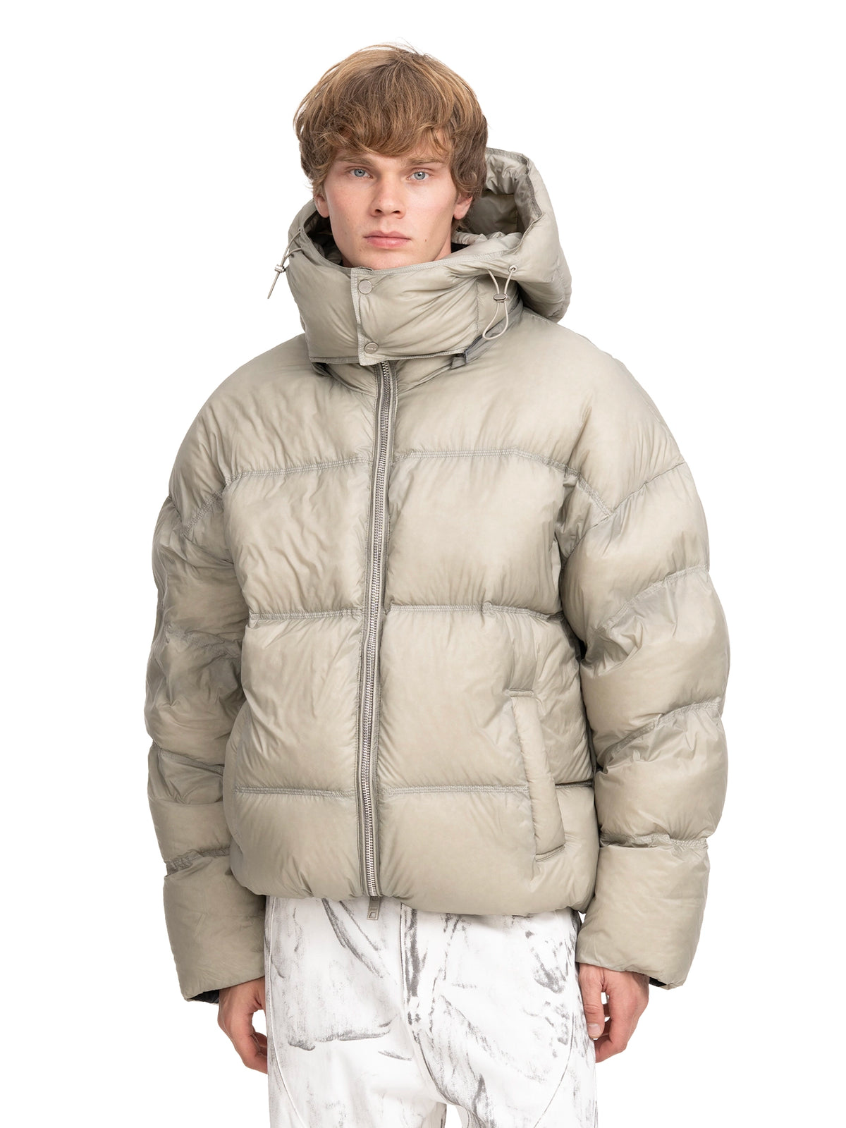 DOWN JACKET MODULE BEIGE-GREEN — ABC Archive Brand Clothes, view 2