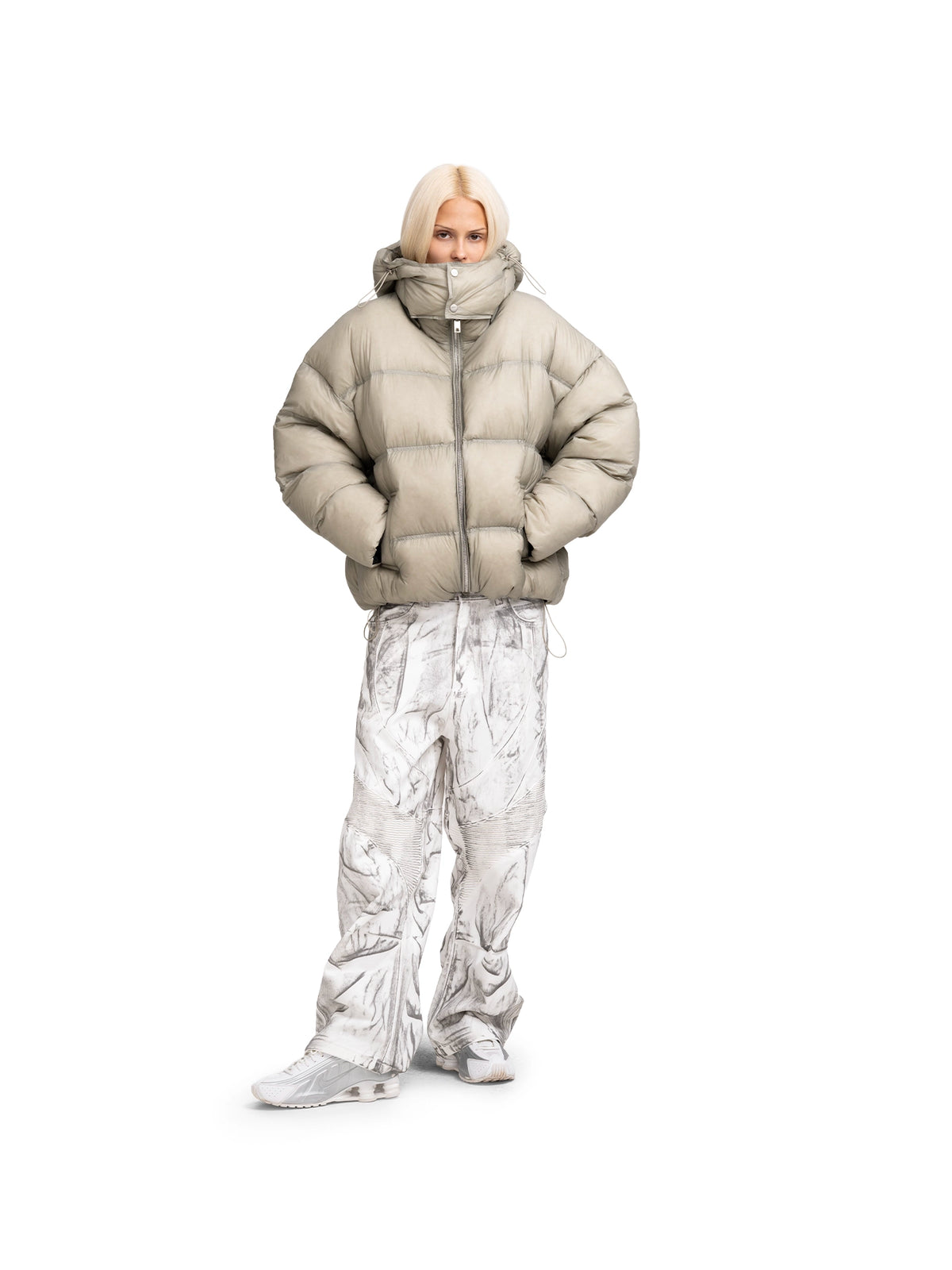 DOWN JACKET MODULE BEIGE-GREEN — ABC Archive Brand Clothes, view 14