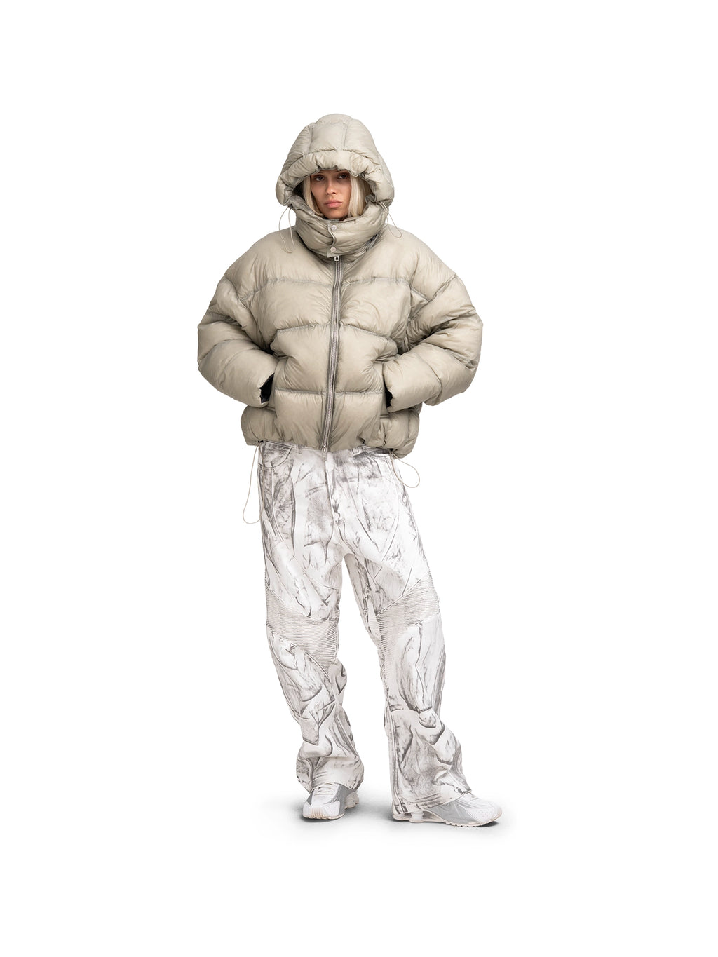 DOWN JACKET MODULE BEIGE-GREEN — ABC Archive Brand Clothes, view 5