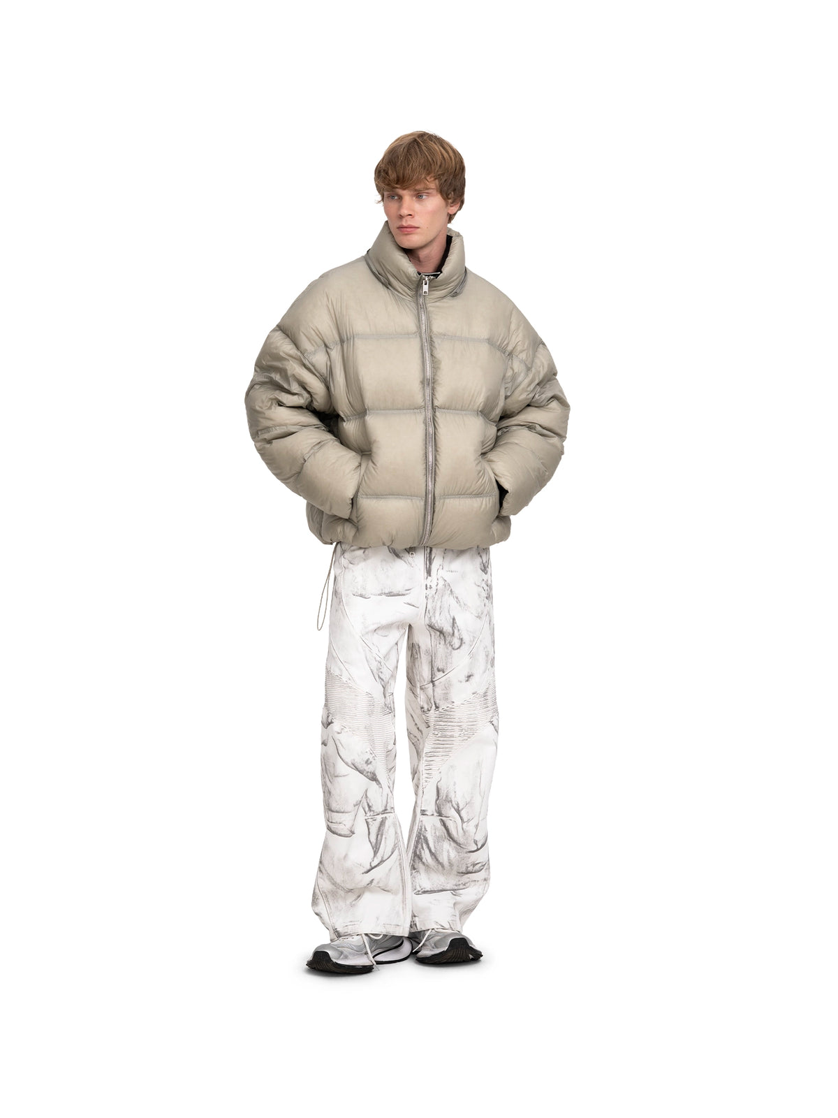 DOWN JACKET MODULE BEIGE-GREEN — ABC Archive Brand Clothes, view 15