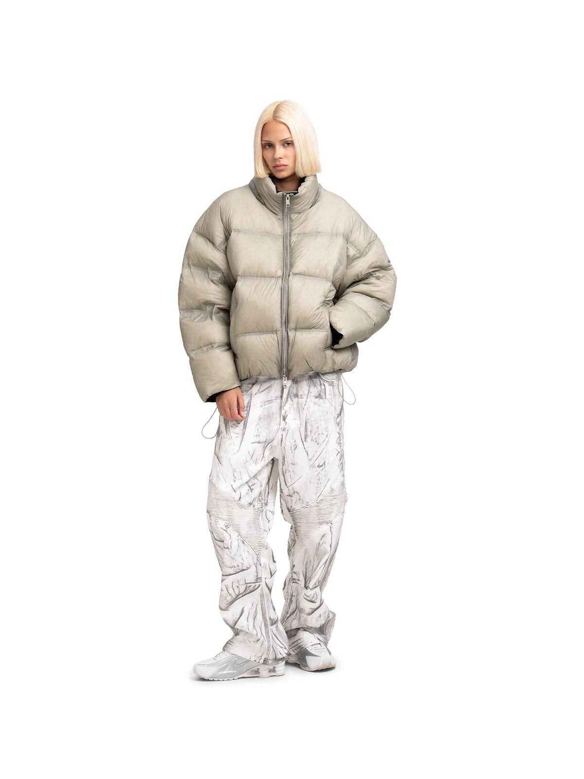 DOWN JACKET MODULE BEIGE-GREEN — ABC Archive Brand Clothes, view 16