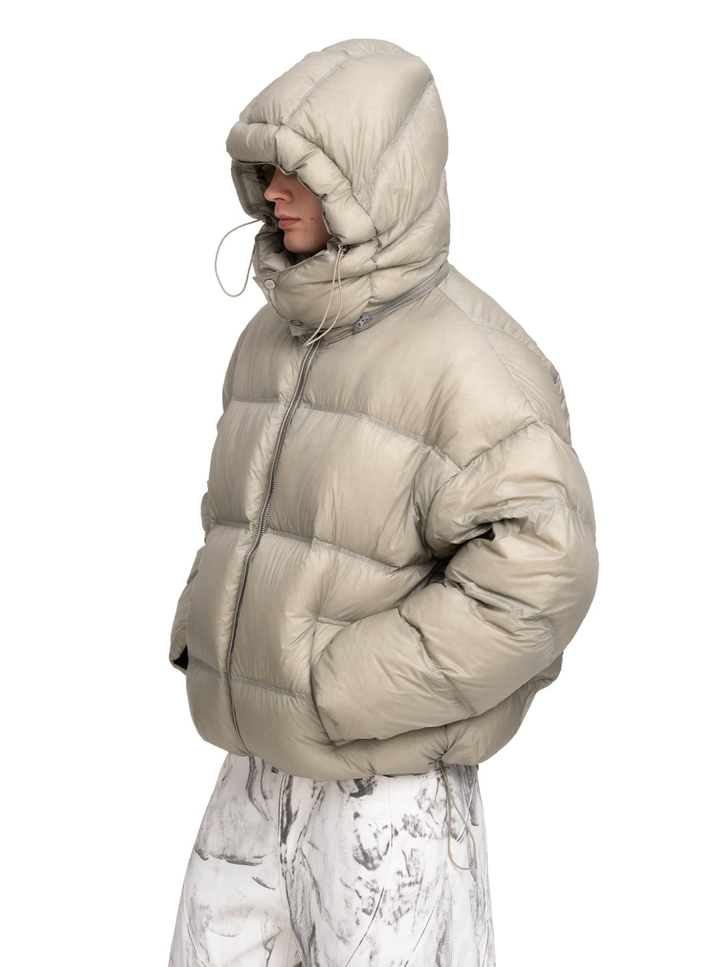 DOWN JACKET MODULE BEIGE-GREEN — ABC Archive Brand Clothes, view 17