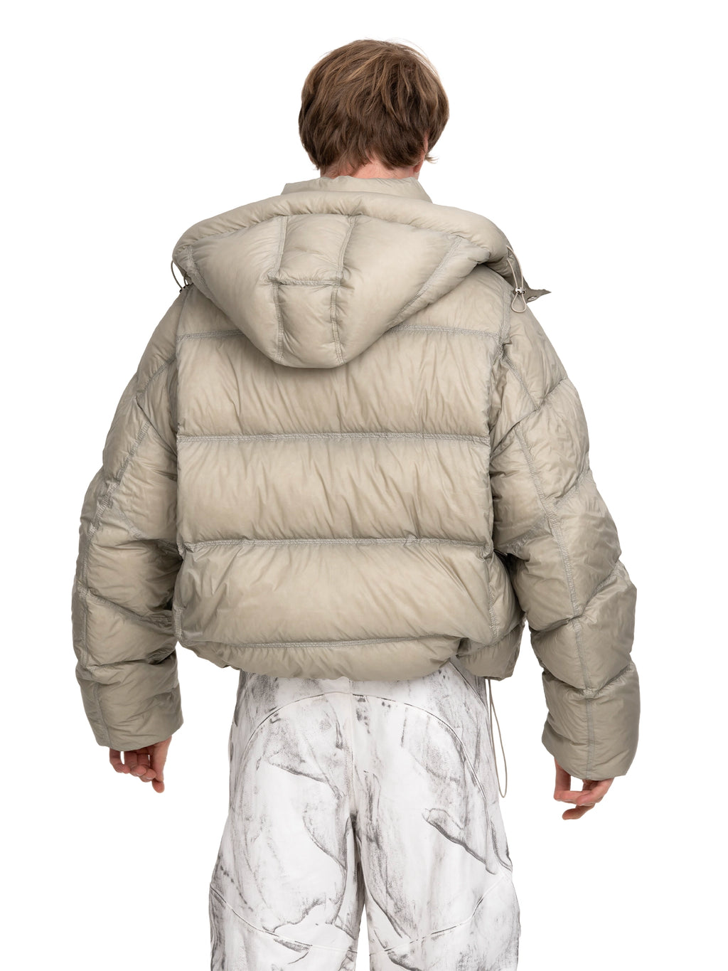 DOWN JACKET MODULE BEIGE-GREEN — ABC Archive Brand Clothes, view 19