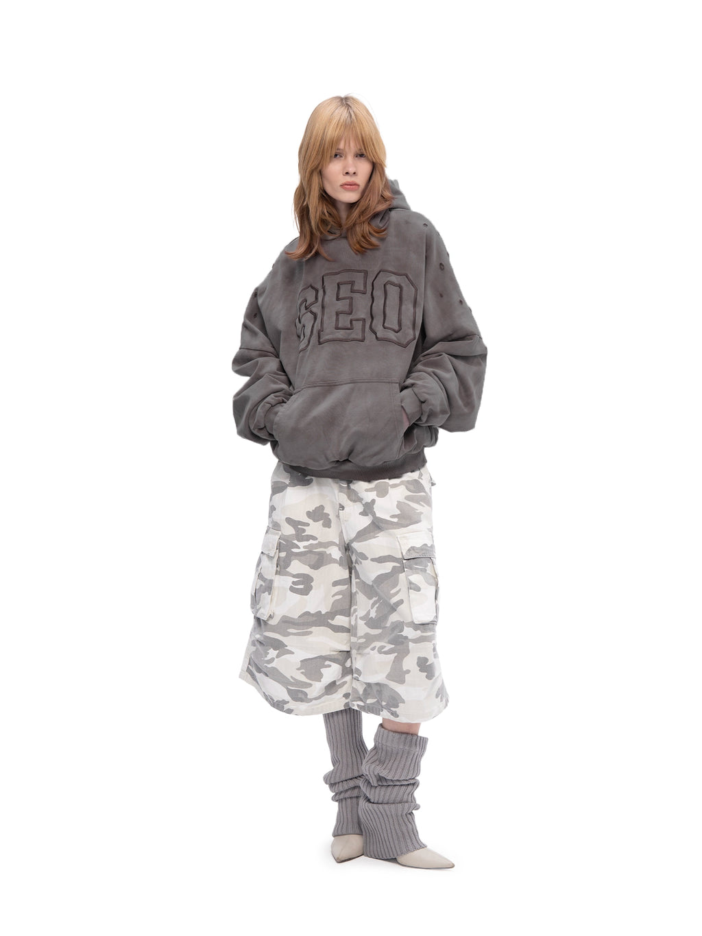 DOUBLE SKIN HOODIE SEO BROWN