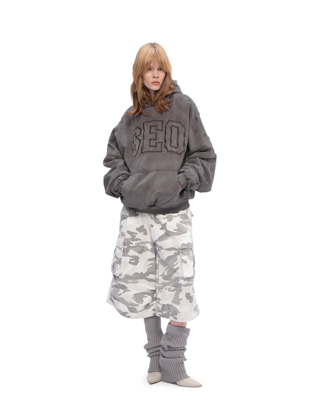 DOUBLE SKIN HOODIE SEO BROWN
