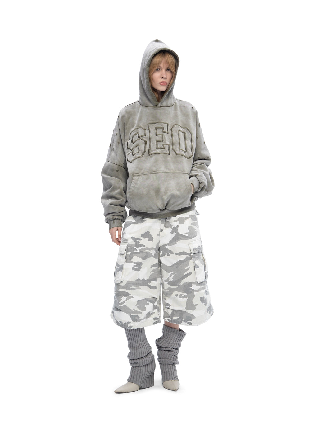 DOUBLE SKIN HOODIE SEO OLIVE