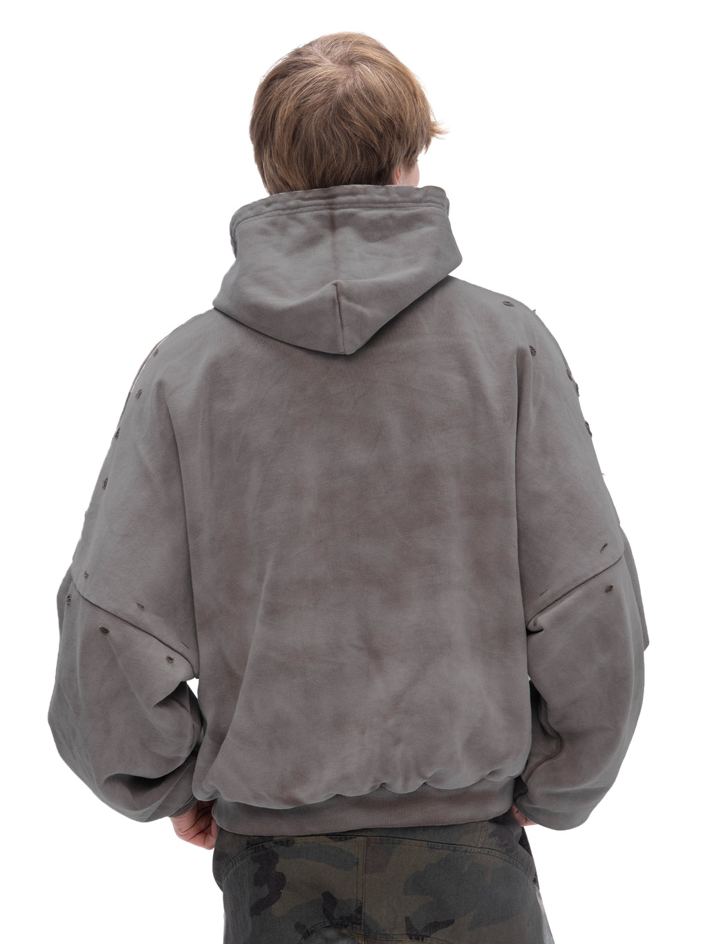 DOUBLE SKIN HOODIE SEO BROWN