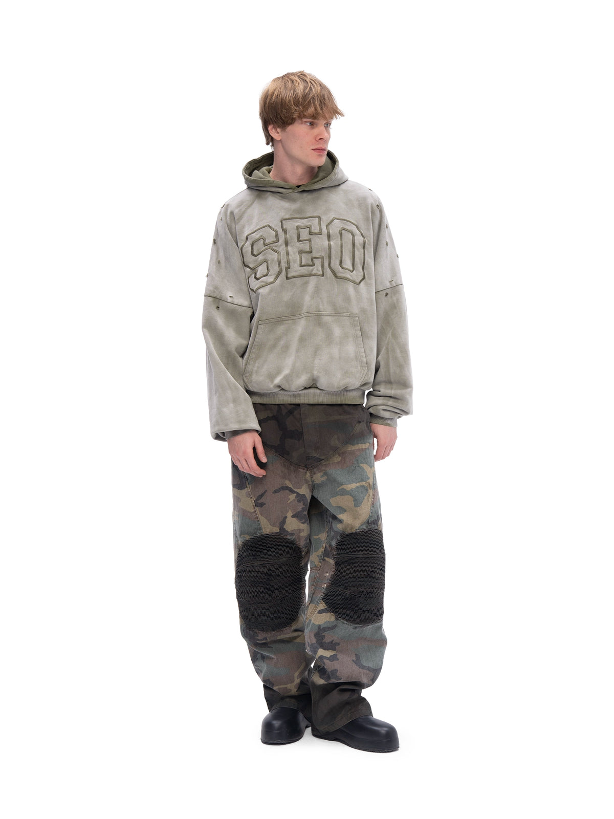 DOUBLE SKIN HOODIE SEO OLIVE