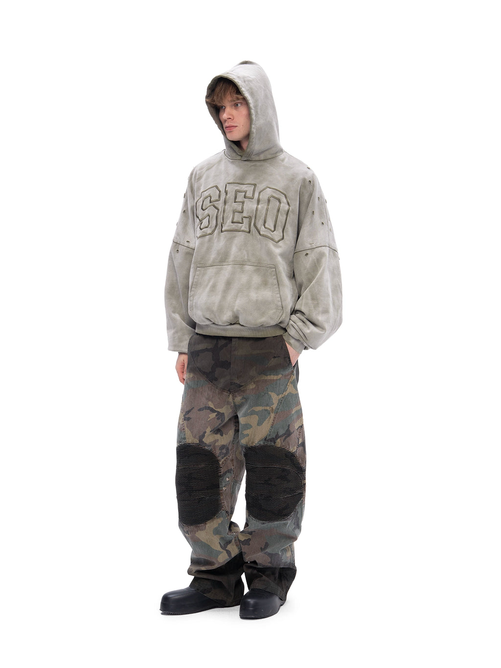 DOUBLE SKIN HOODIE SEO OLIVE