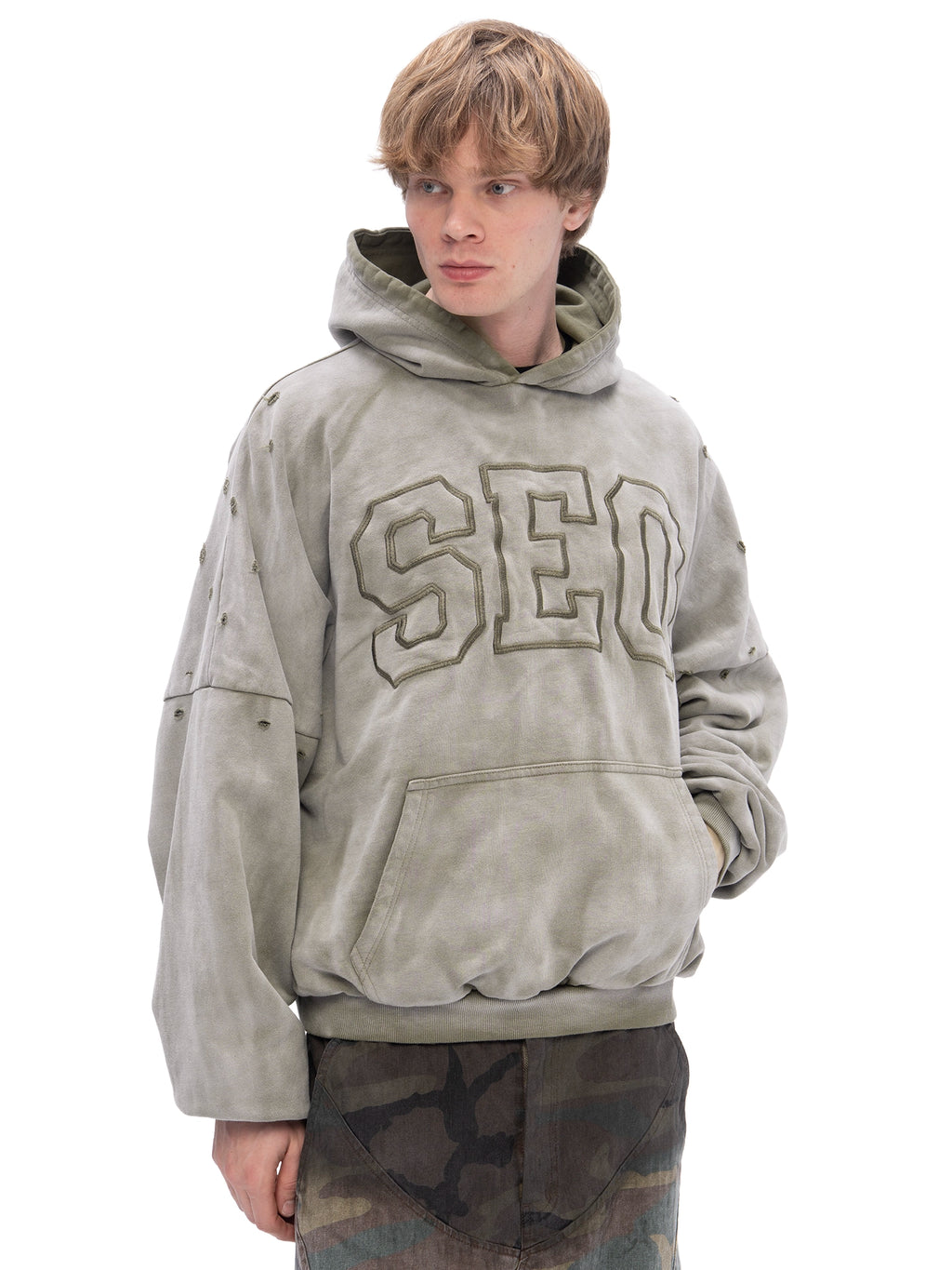 DOUBLE SKIN HOODIE SEO OLIVE