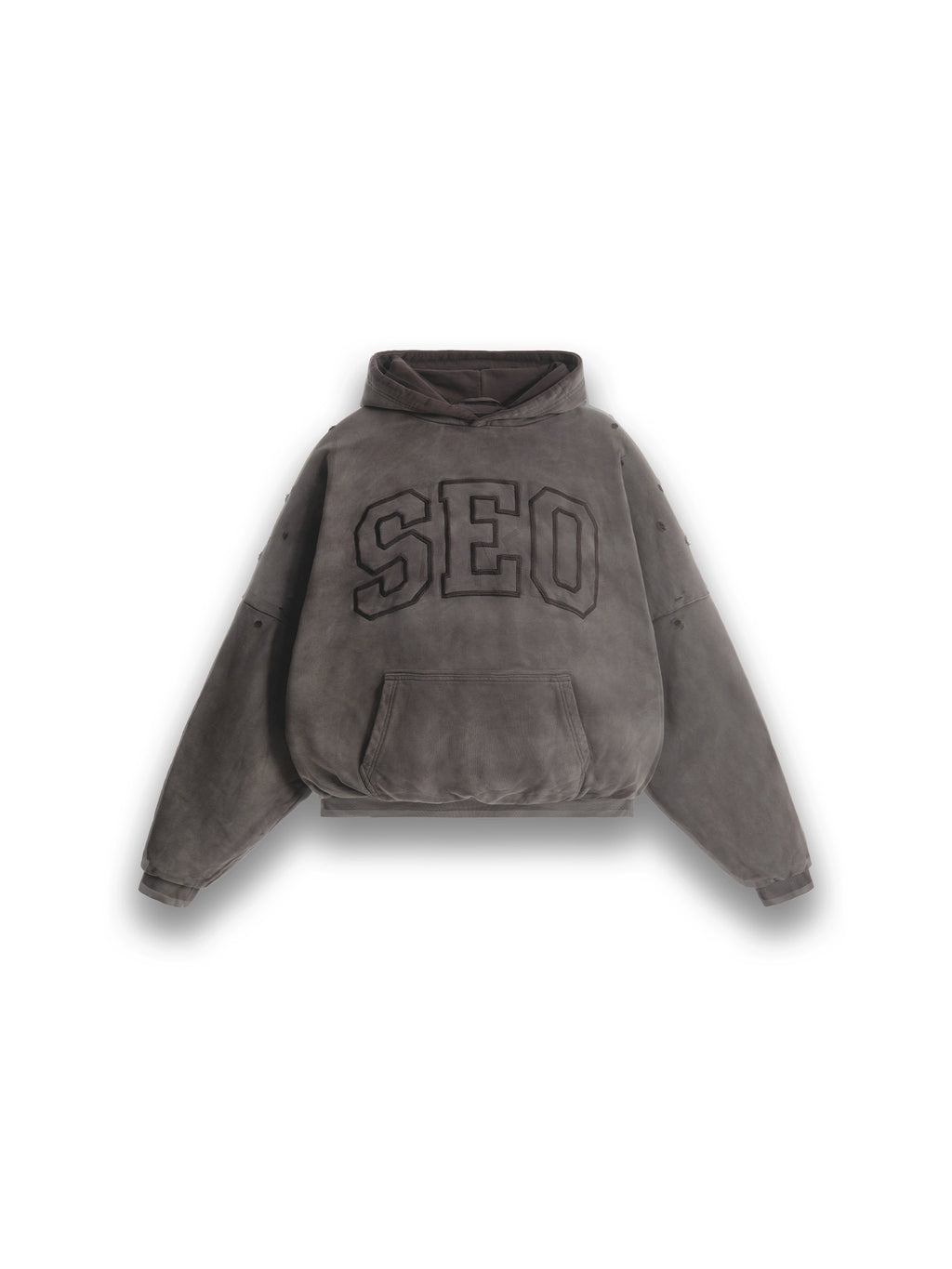 DOUBLE SKIN HOODIE SEO BROWN