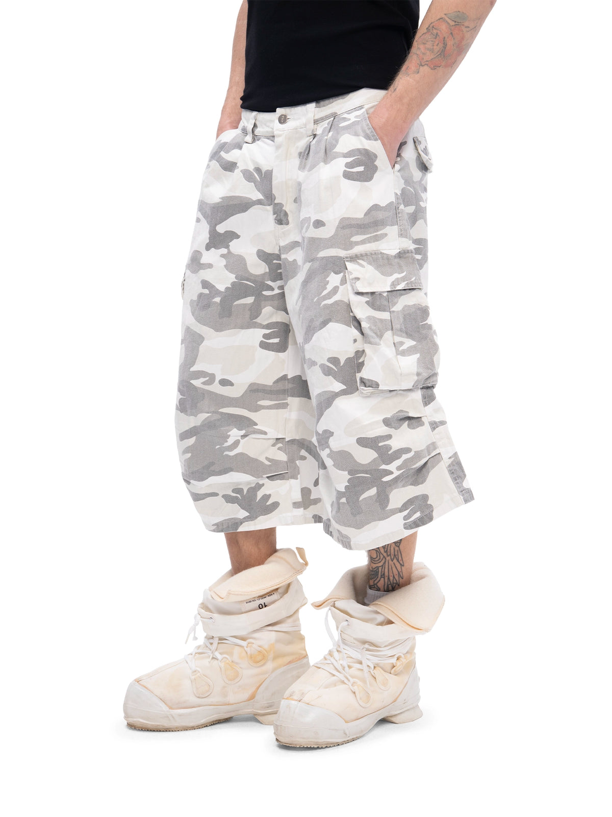 CARGO SHORTS SNOW CAMO