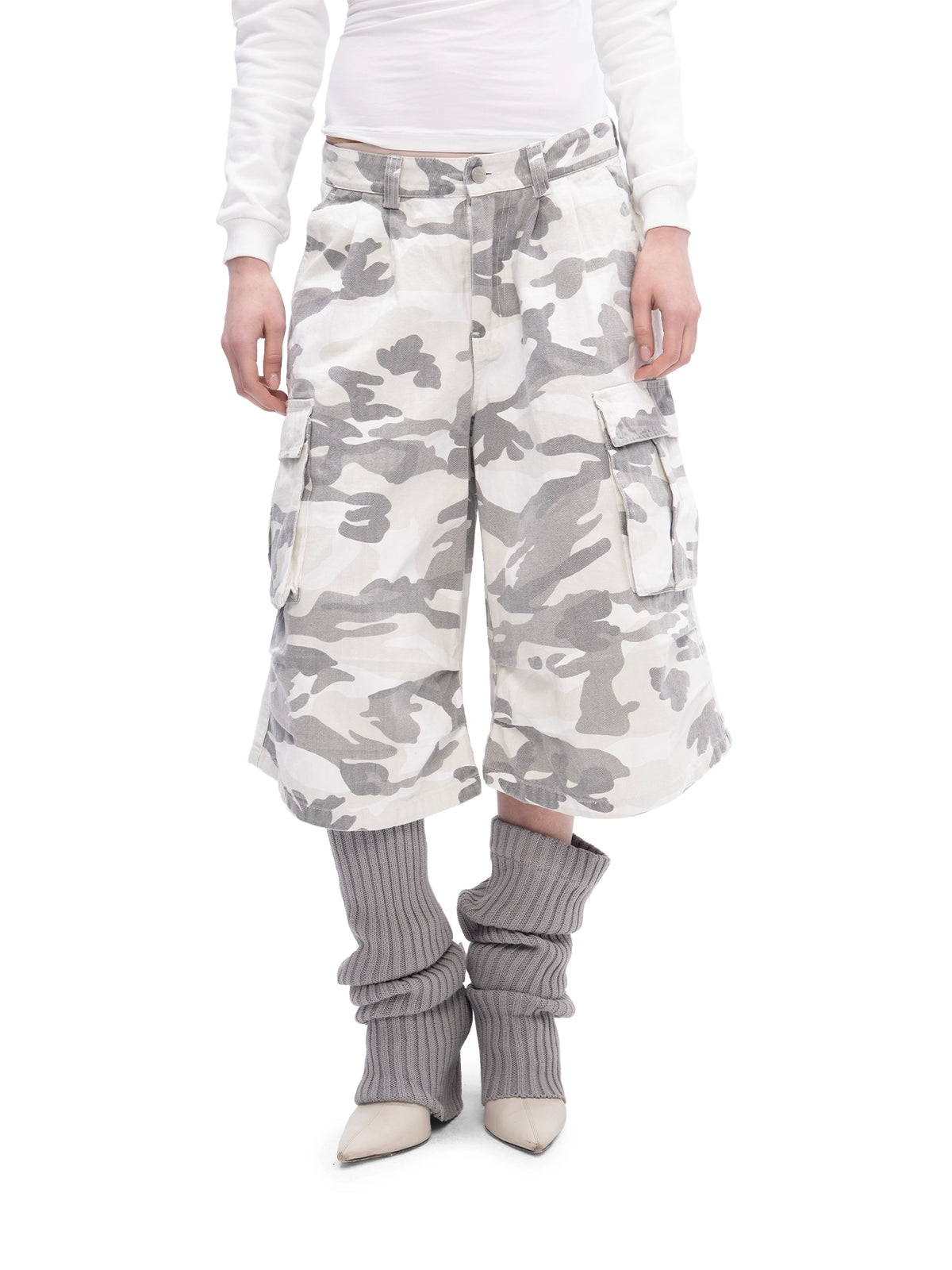 CARGO SHORTS SNOW CAMO