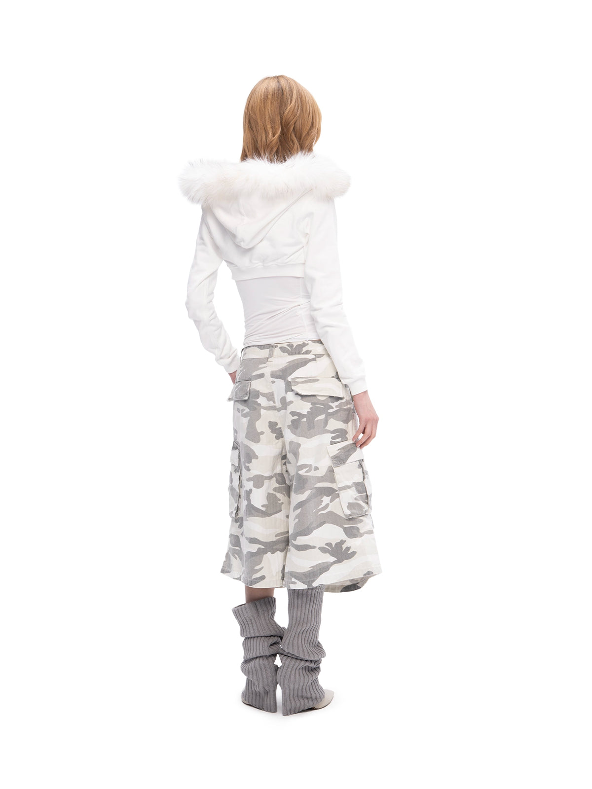 CARGO SHORTS SNOW CAMO