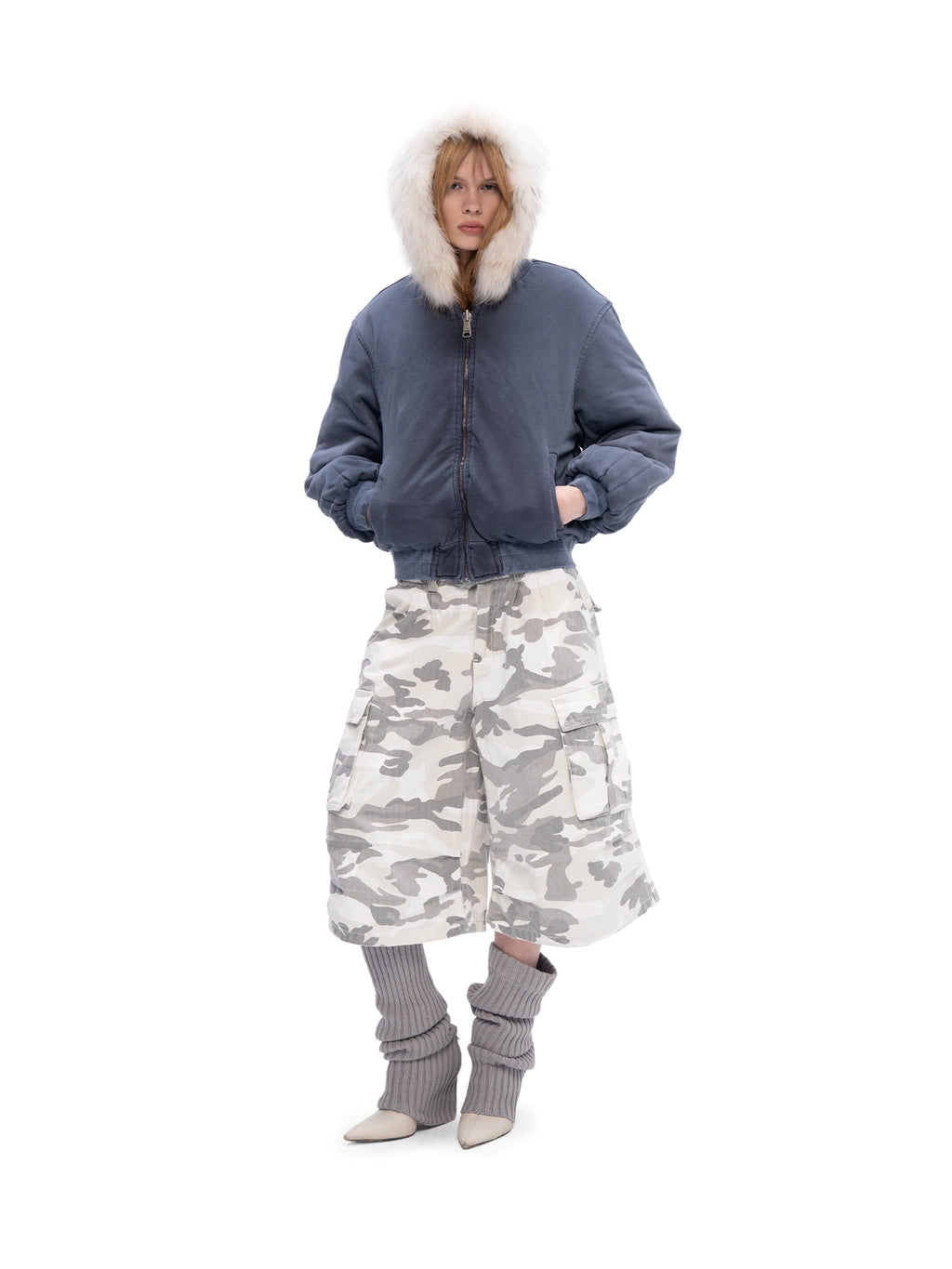 CARGO SHORTS SNOW CAMO