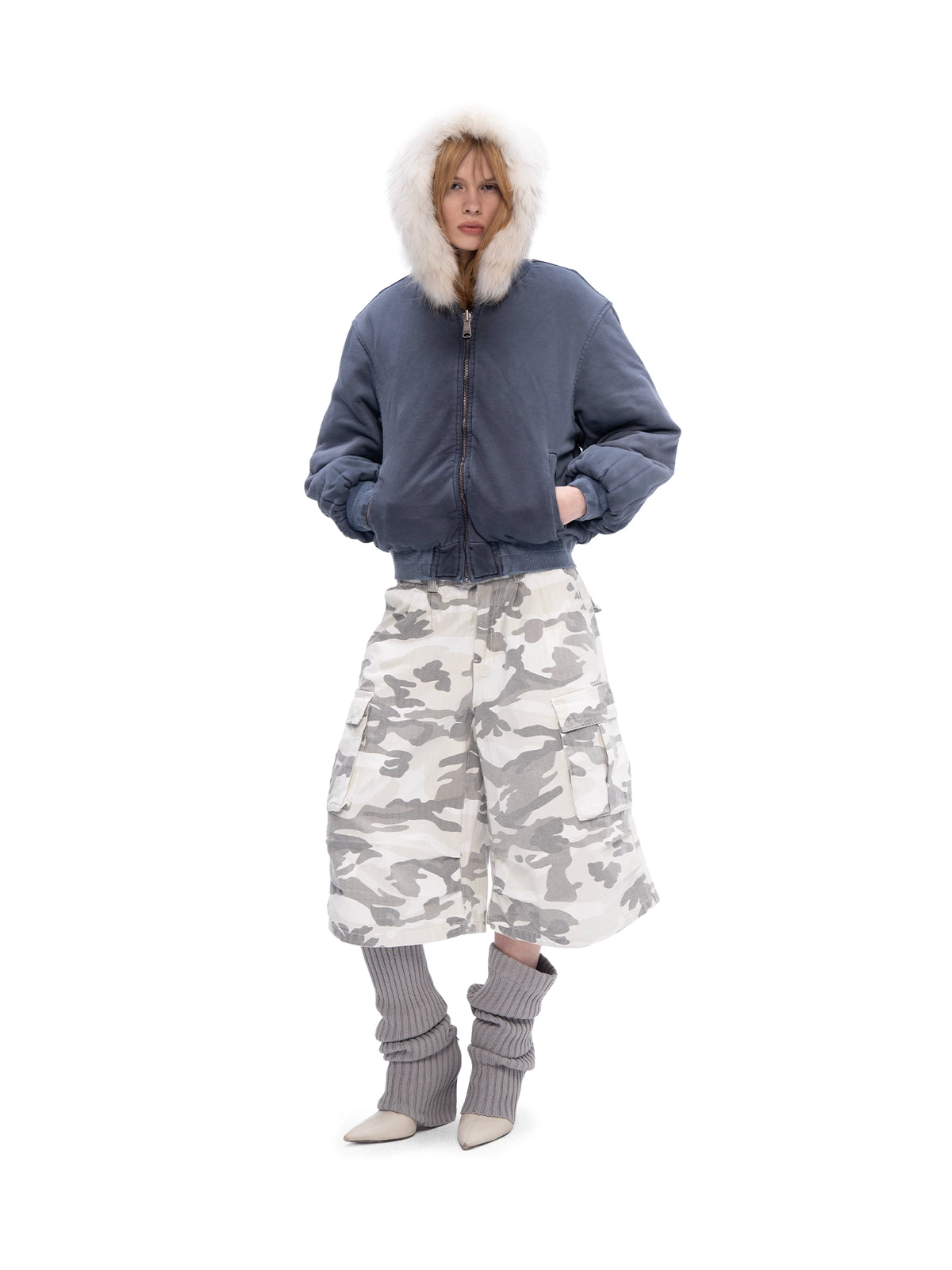 CARGO SHORTS SNOW CAMO