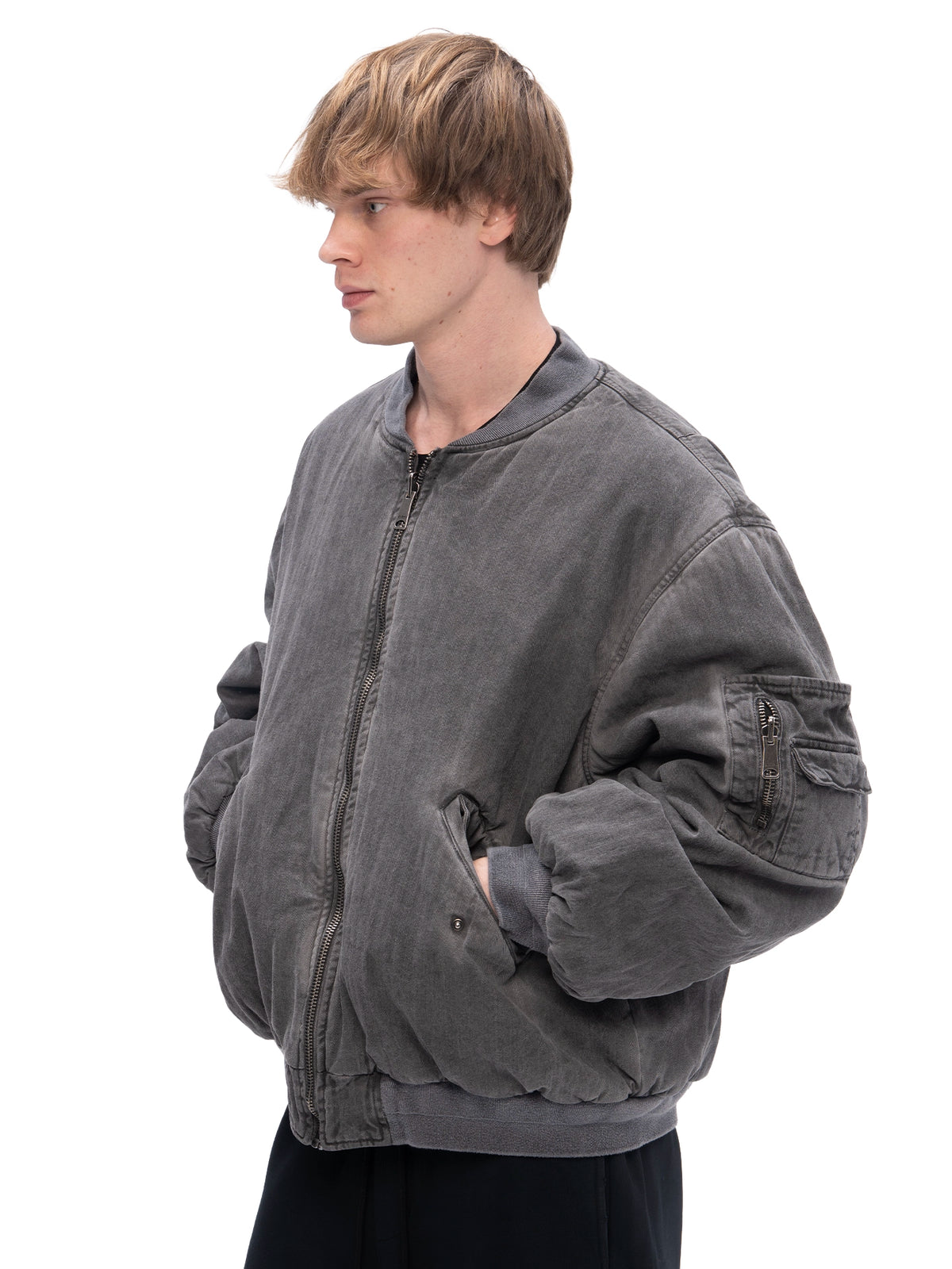 DOUBLE-SIDED BOMBER GREY
