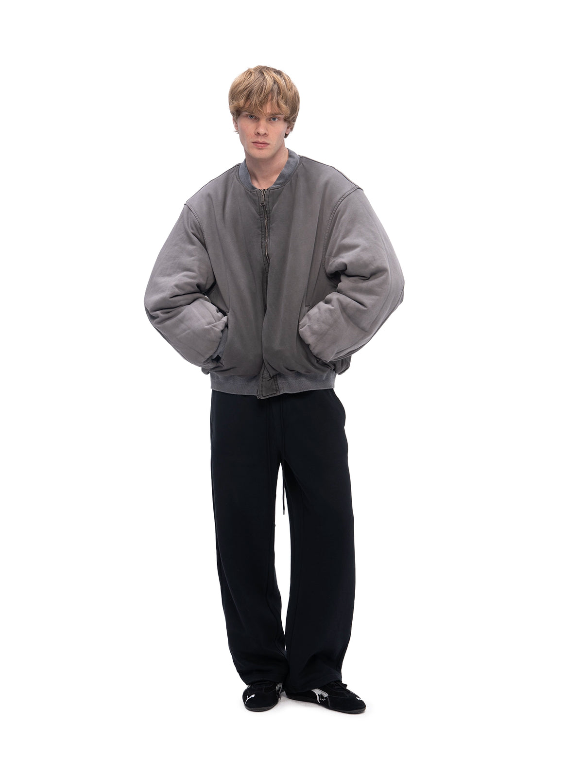 DOUBLE-SIDED BOMBER GREY