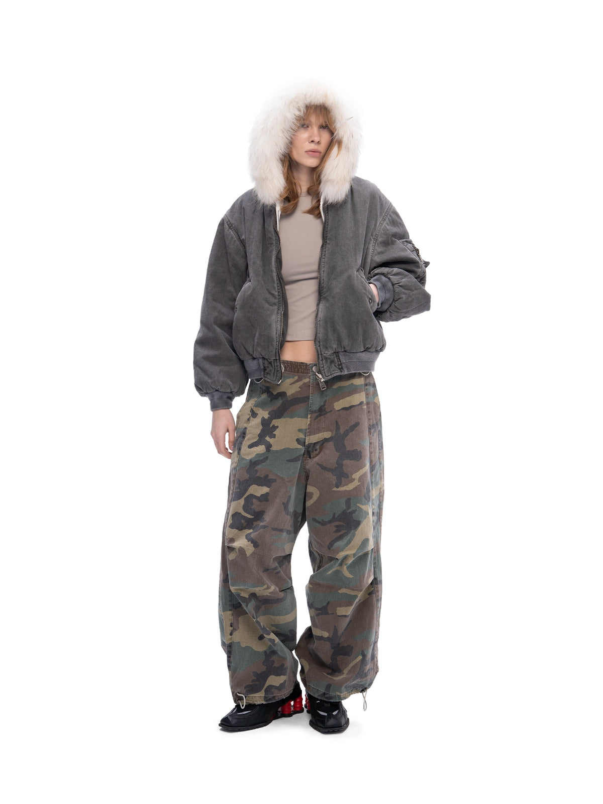 DOUBLE-SIDED BOMBER GREY