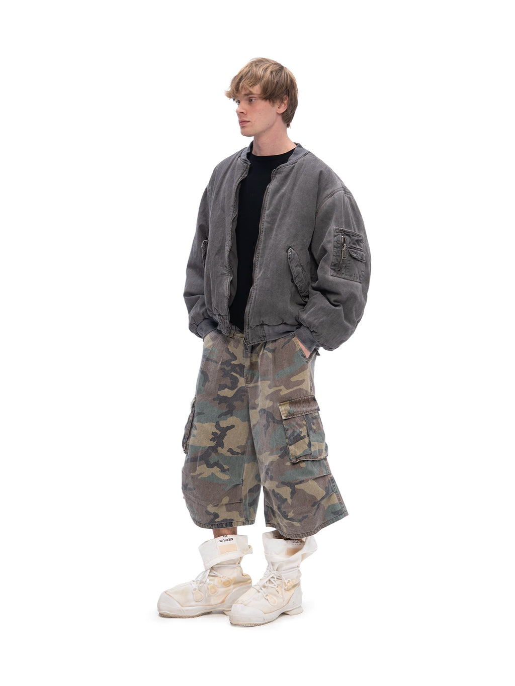 DOUBLE-SIDED BOMBER GREY