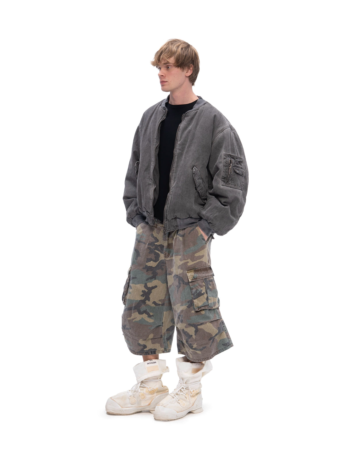 DOUBLE-SIDED BOMBER GREY