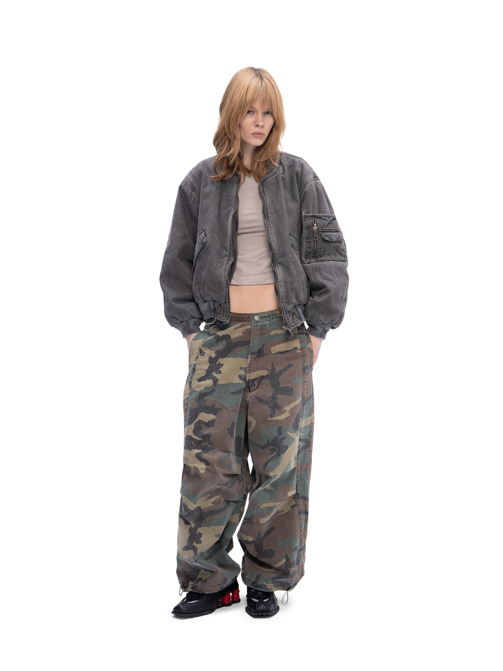 DOUBLE-SIDED BOMBER GREY