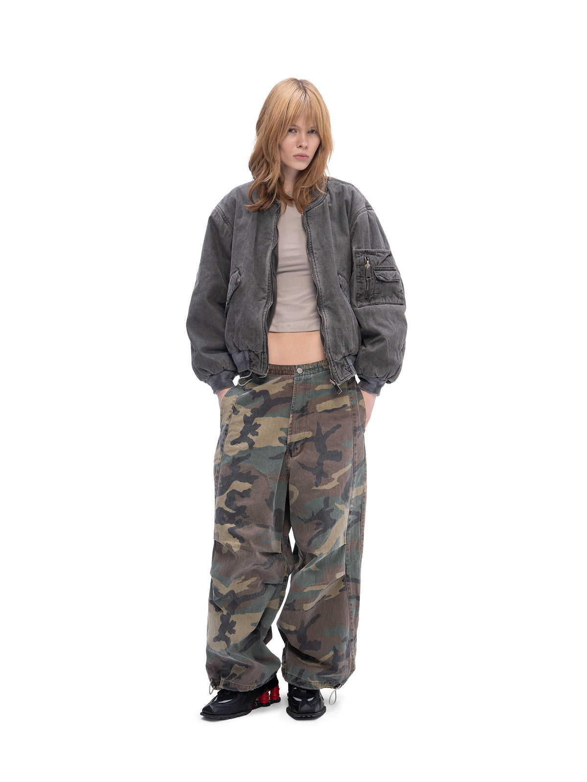 DOUBLE-SIDED BOMBER GREY