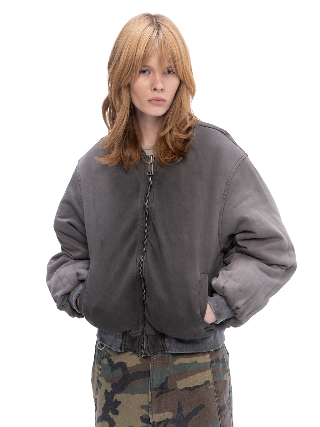 DOUBLE-SIDED BOMBER GREY
