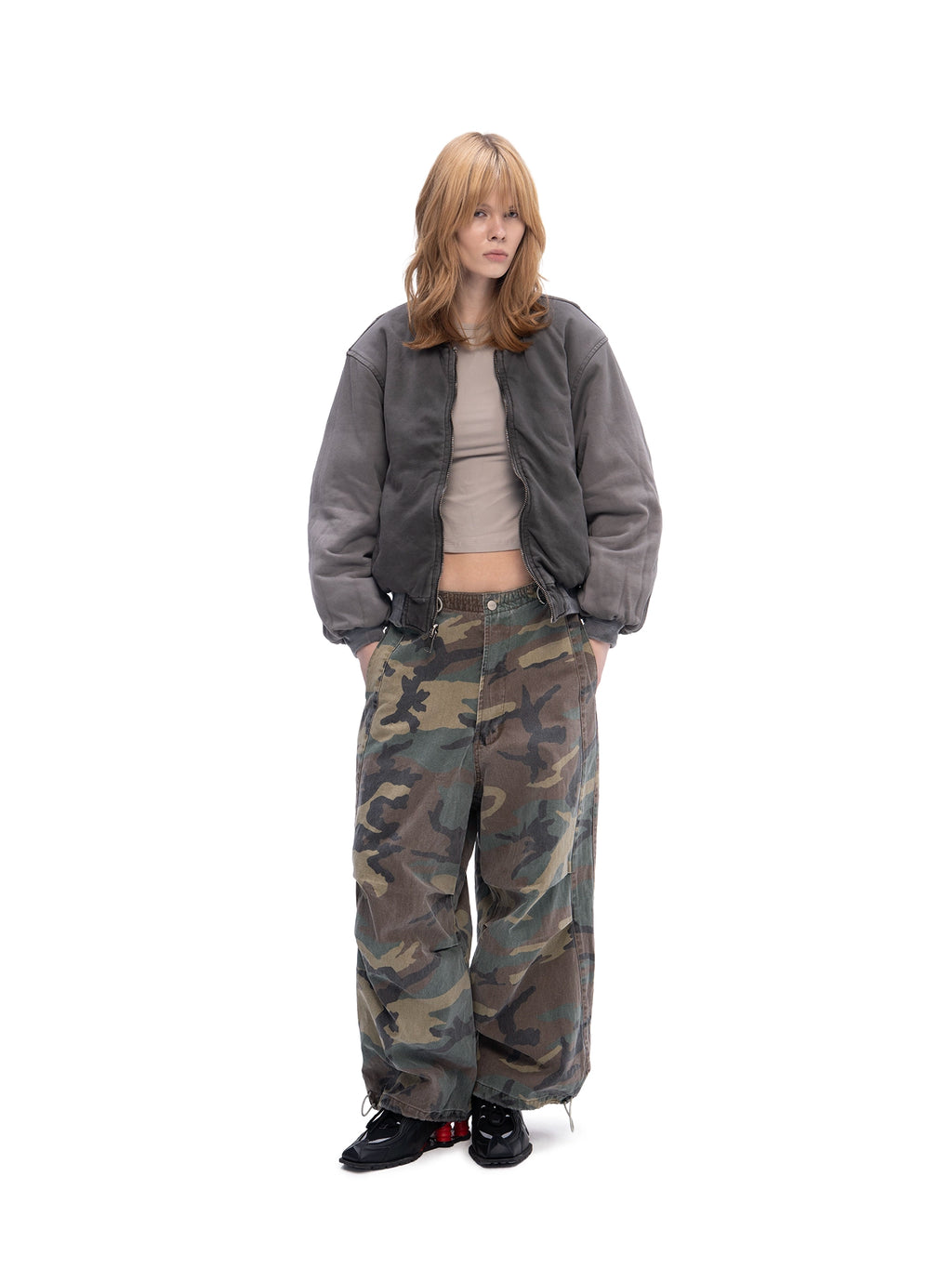 DOUBLE-SIDED BOMBER GREY