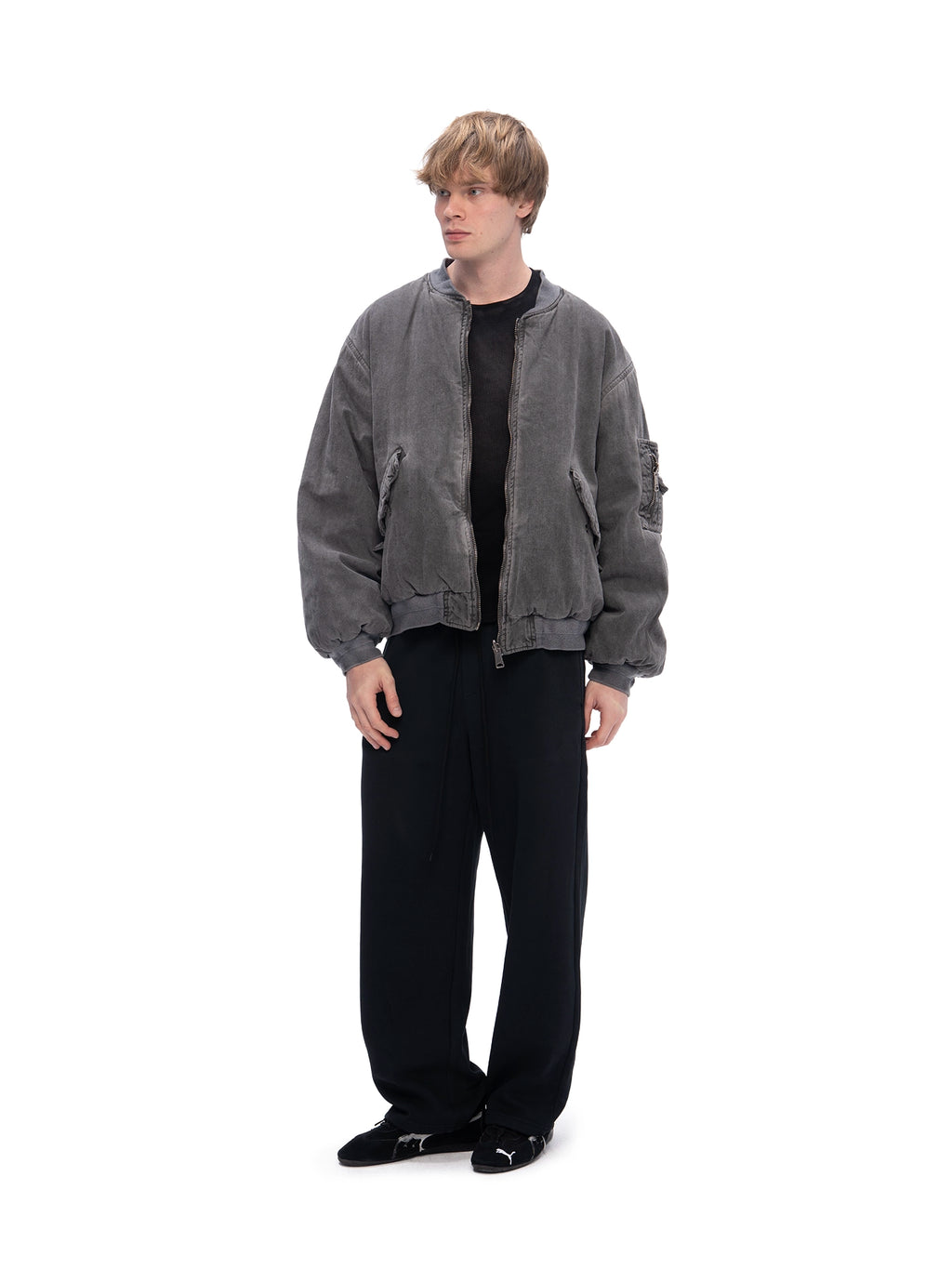 DOUBLE-SIDED BOMBER GREY