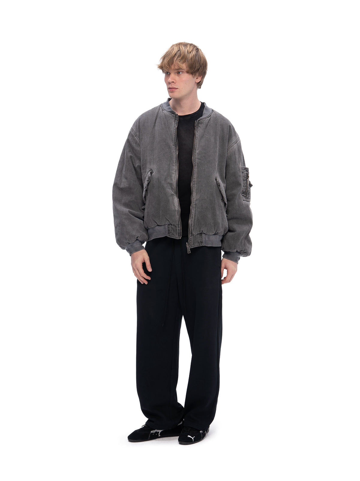 DOUBLE-SIDED BOMBER GREY