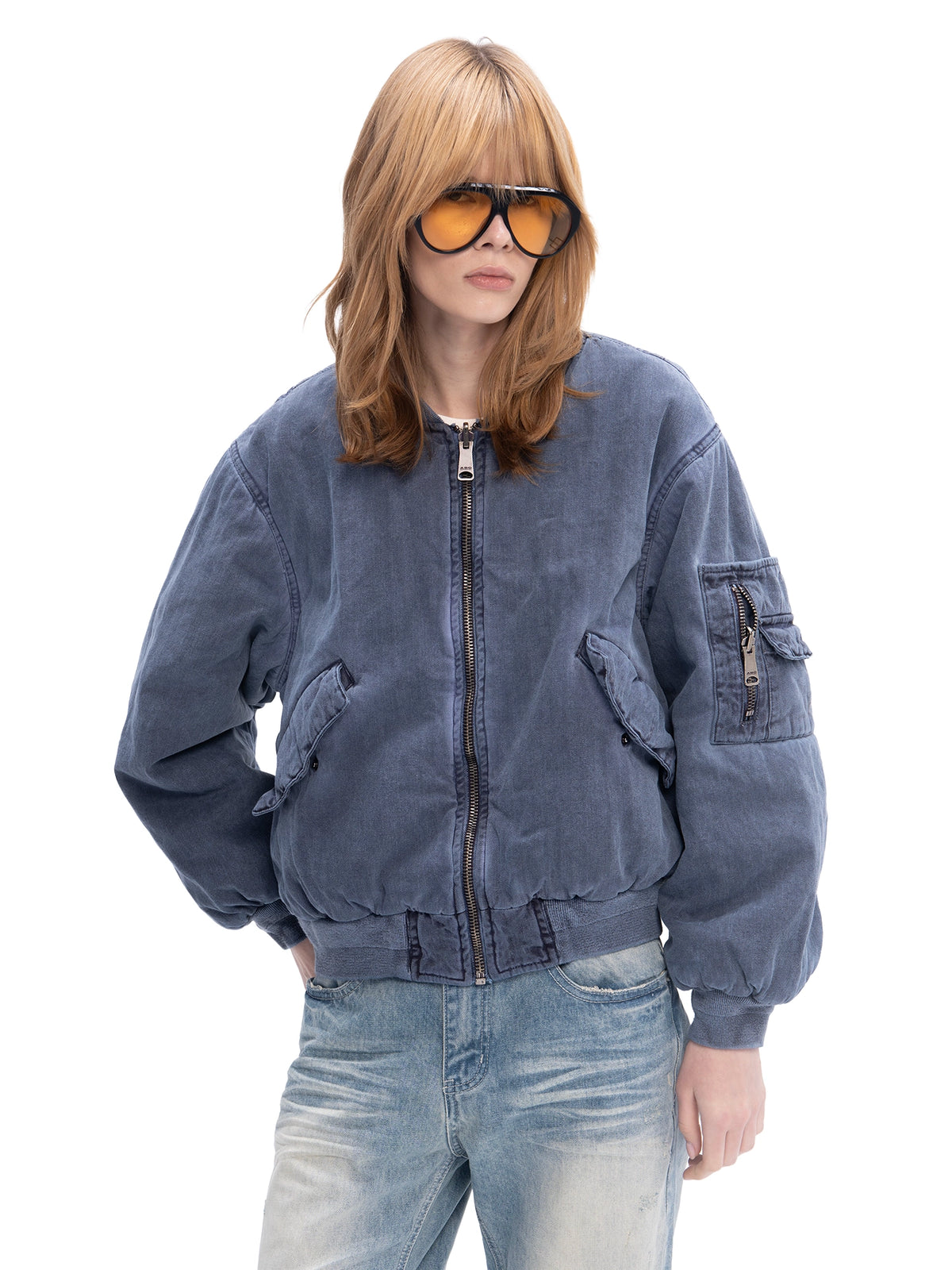 DOUBLE-SIDED BOMBER BLUE