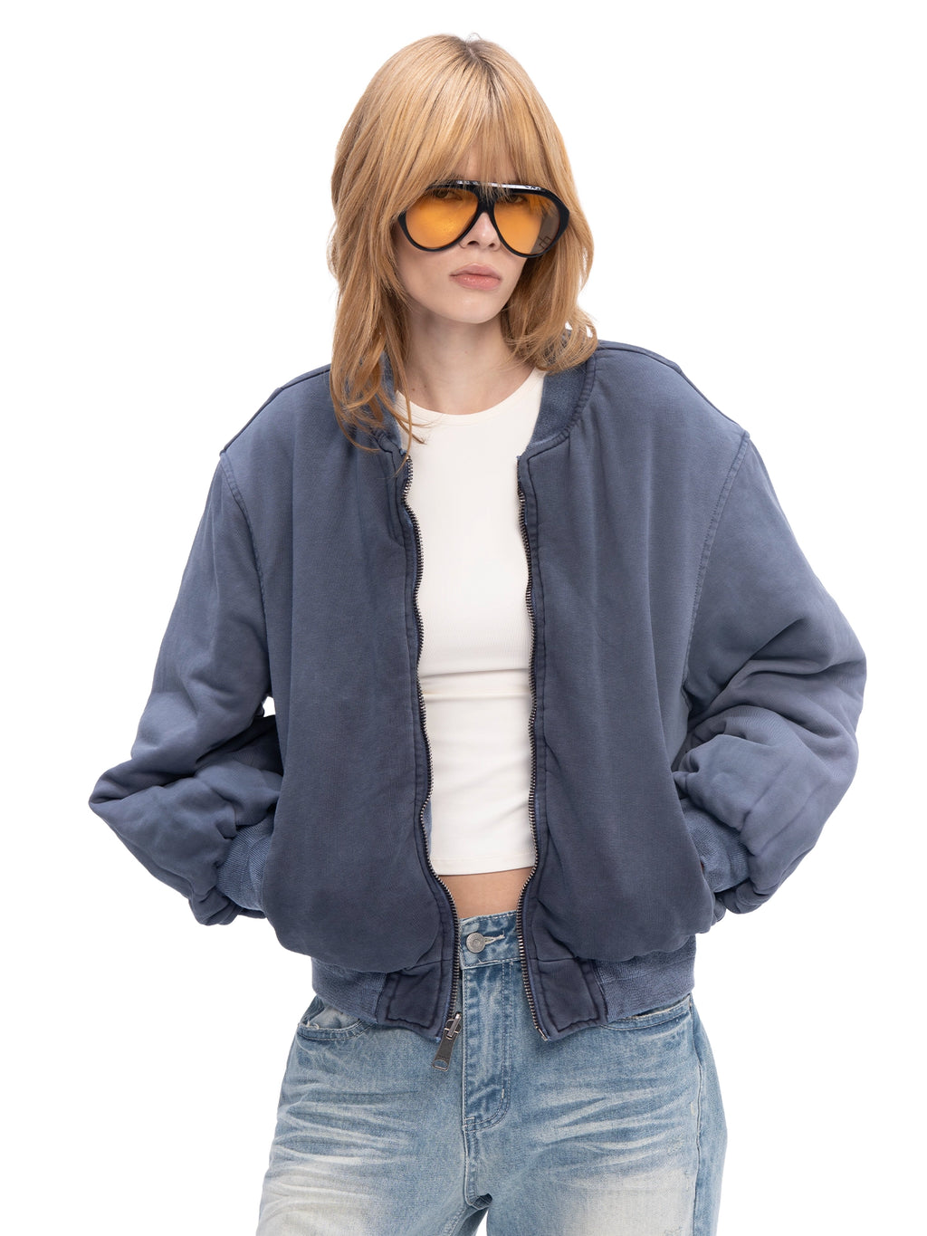 DOUBLE-SIDED BOMBER BLUE
