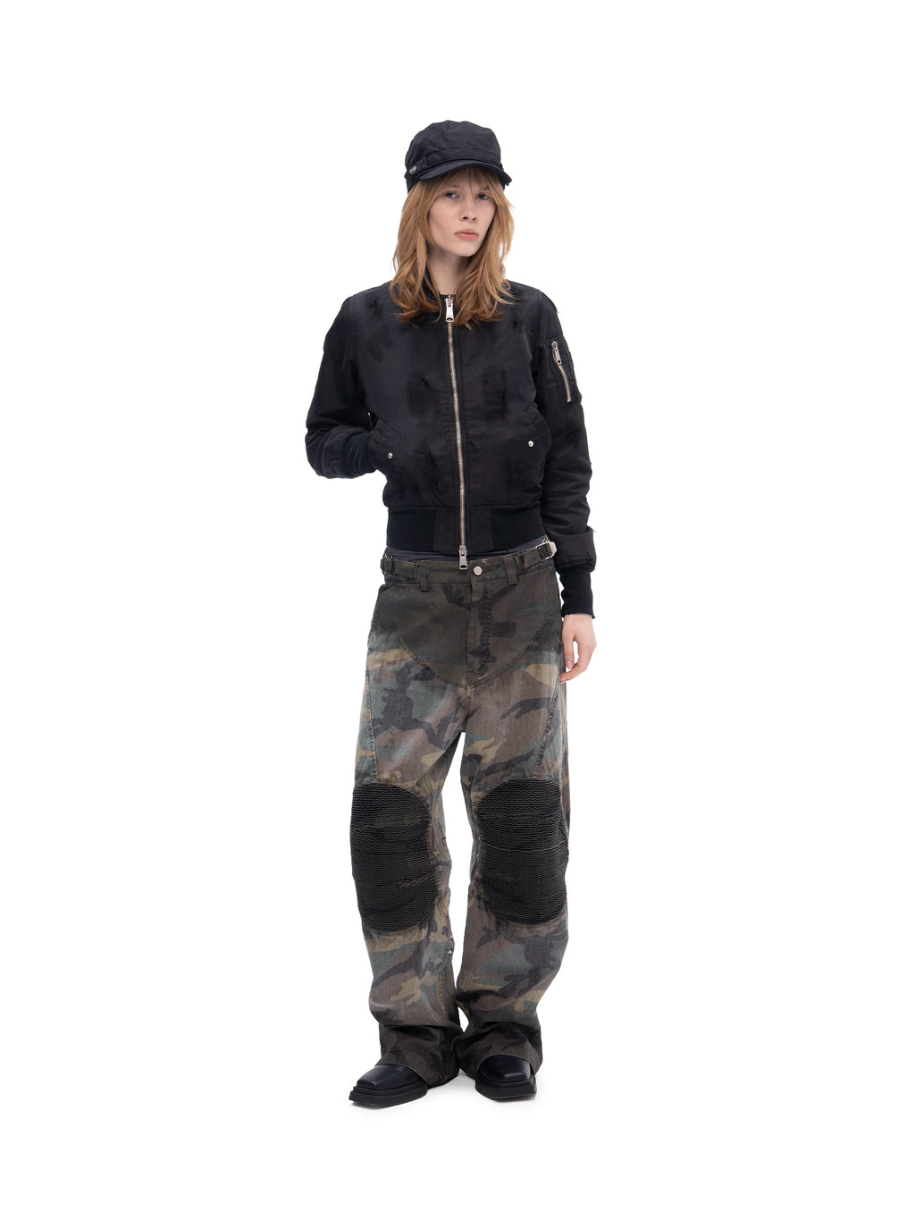 DOUBLE-SIDED SLIM BOMBER BLACK