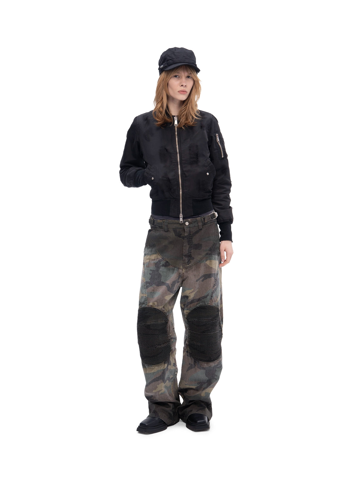 DOUBLE-SIDED SLIM BOMBER BLACK