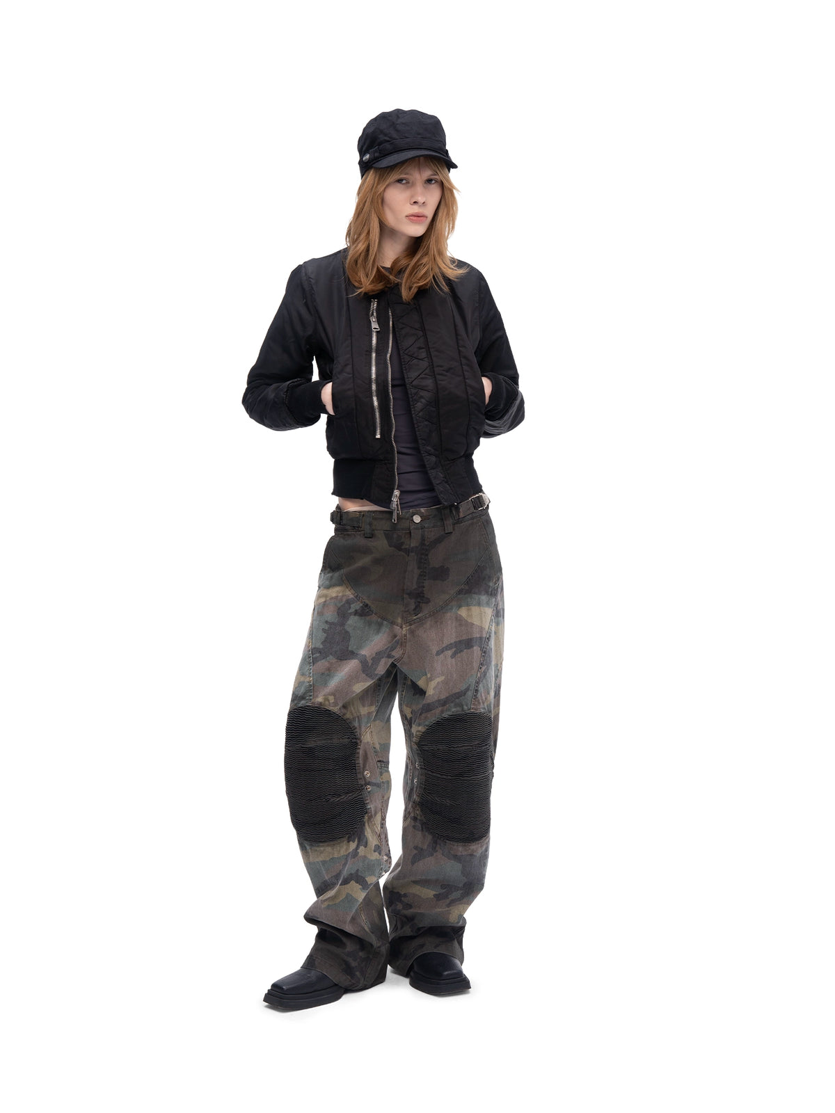 DOUBLE-SIDED SLIM BOMBER BLACK