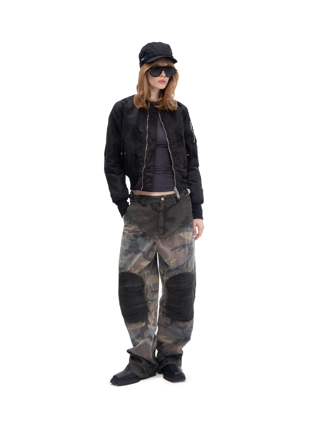 DOUBLE-SIDED SLIM BOMBER BLACK