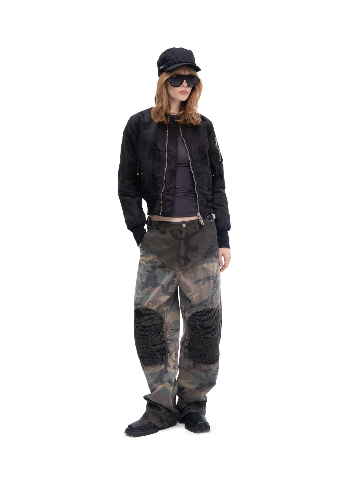 DOUBLE-SIDED SLIM BOMBER BLACK