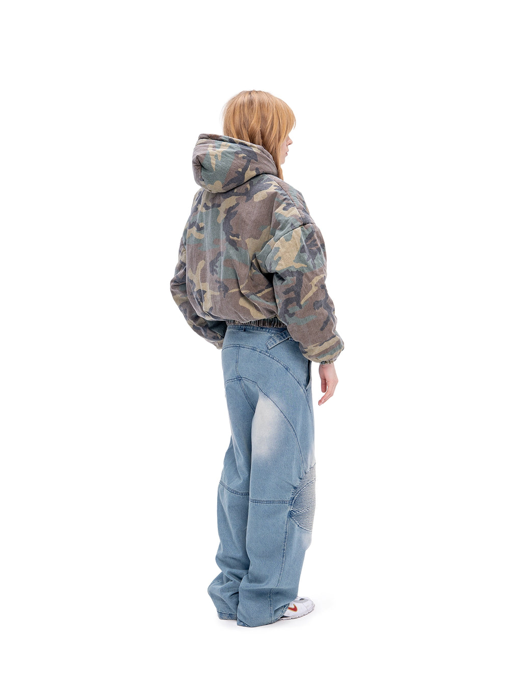 CROPPED BOMBER CAMO