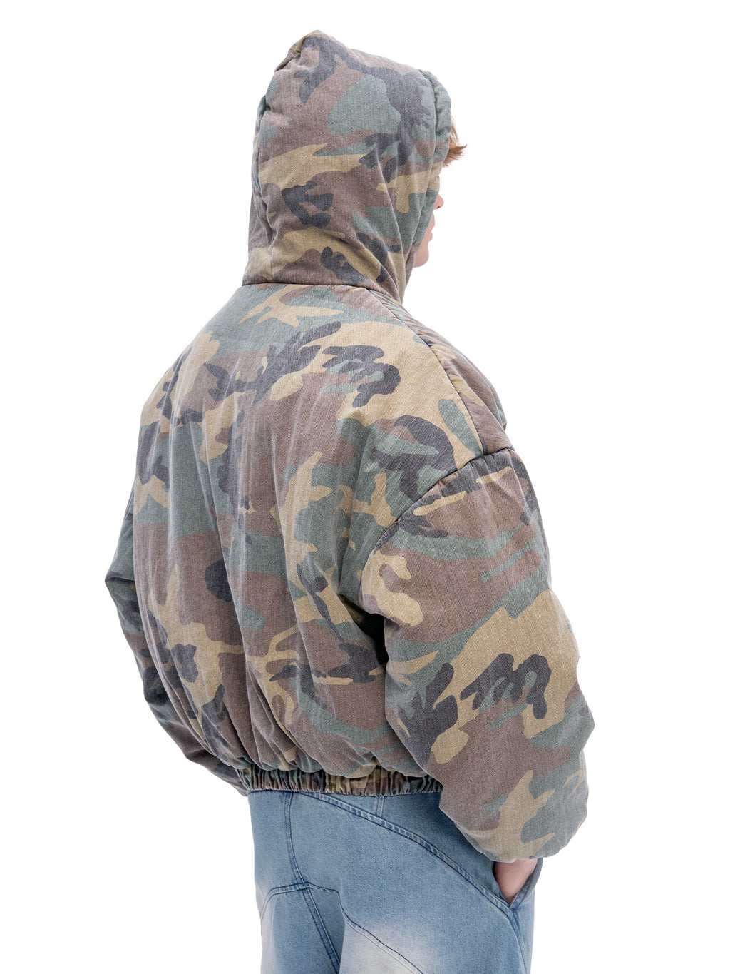 CROPPED BOMBER CAMO
