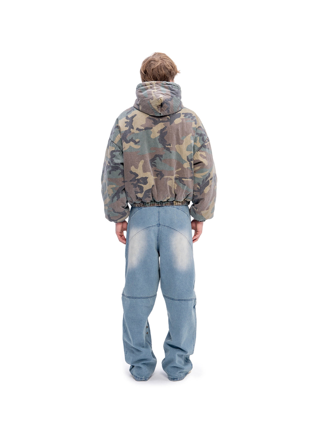 CROPPED BOMBER CAMO
